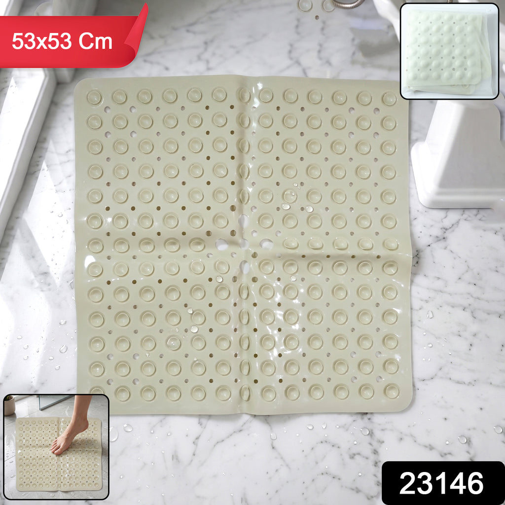 Anti-slip Bath Mat With Suction Cups (1 Pc 53x53 Cm)